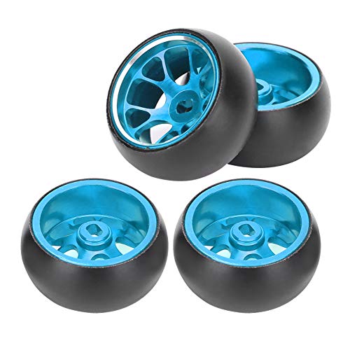 Keenso RC -Reifen, 4pcs Fernbedienung Metall Wheel Wheel Hub -Driftreifen Ersatz für Wltoys K969 1/28 RC -Auto (Blue) von Keenso