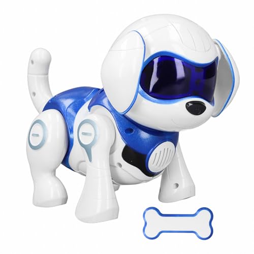 Keenso Roboter-Hundespielzeug, Interaktives Roboterspielzeug mit Musik und Licht, Tanzende Roboterspielzeug für, Weihnachtsgeburtstagsgeschenke (Blue) von Keenso