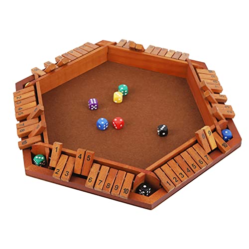 Keenso Shut The Box Würfelspiel, Familientisch-Würfelspiel für 1–6 Spieler von Keenso