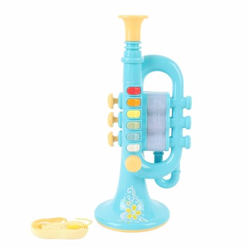 Keenso Spielzeugtrompete, Mini-Trompete, Früherziehung, Musikalisches Trompeteninstrument für und Mädchen (Blue) von Keenso