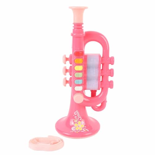 Keenso Spielzeugtrompete, Mini-Trompete, Früherziehung, Musikalisches Trompeteninstrument für und Mädchen (pink) von Keenso