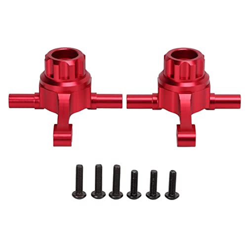 Keenso Vorderer Lenkbecher, RC-Frontlader, Vorderer Achsschenkellenkbecher aus Aluminiumlegierung, Upgrade-Teile für TT02 1/10 RC-Auto (Rot) von Keenso