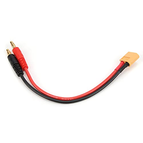 Keenso XT60-Stecker auf 4-mm-Bananenstecker, Batterieladekabel, Adapterkabel für RC-Hubschrauber, Quadrocopter von Keenso