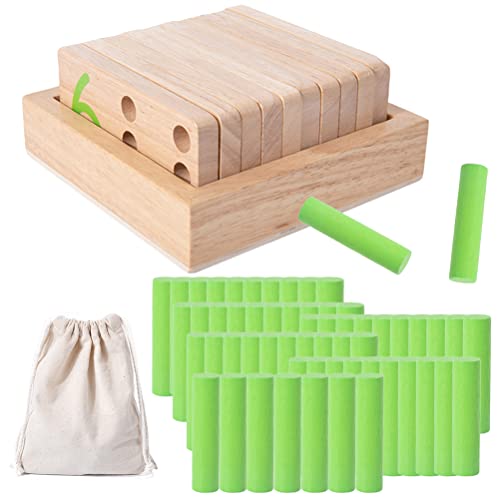 Keenso Zähltafel, Mathe-Manipulationen, Zahlenzählspielzeug, Montessori-Lernspielzeug für Im Alter von 3 Bis 4 Jahren, Geschenke für und Mädchen (Digitales Nagelpanel [Green Stick]) von Keenso