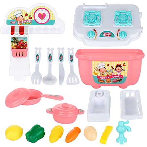 Keenso Küchenspielzeug, Kleinkind-Kochen, Spielset, Essensset für Mädchen, (PINIK) von Keenso