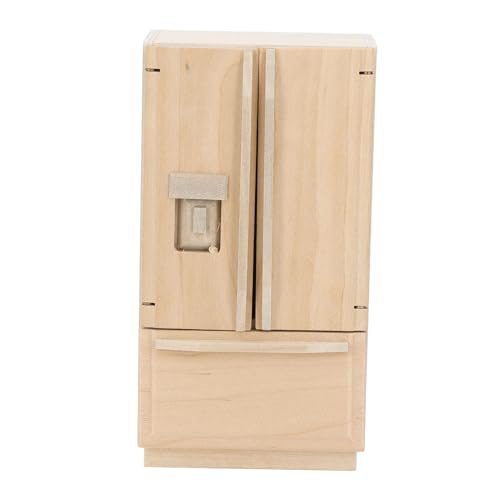 Keenso Miniatur-Puppenkühlschrank, 1:12 Miniatur-Puppenkühlschrank, Simulation Doppeltür-Kühlschrank, Mini-Kühlschrank, Spielzeug für Heimwerker von Keenso