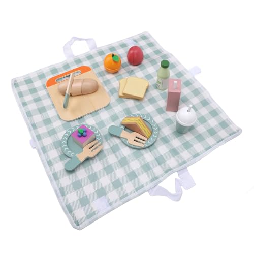 Picknick-Spielset, Essensset Zum Schneiden, Rollenspielküche, Essensspielzeug für Mädchen und von Keenso