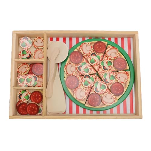 Pizza-Party-Spiel-Essensset, Rollenspiel-Essens-Set, Pizza-Schneid-Spielset für Kindergärten, Schulen von Keenso