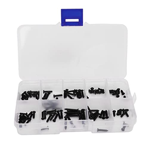 RC -Autoschrauben Box Set, 100pcs Edelstahl RC -Schraubenkit für MJX 16208 16207 16210 1/16 Bürstenloser RC -Auto mit Kiste von Keenso