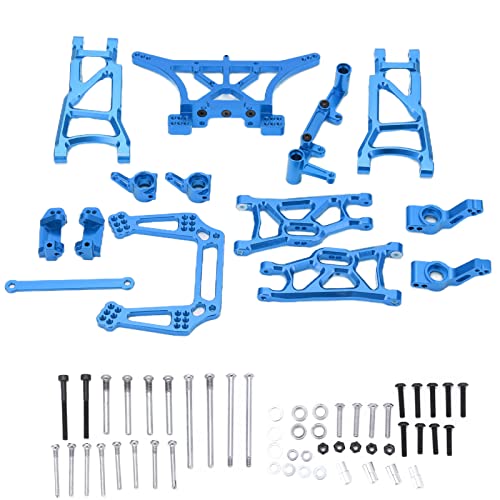 RC Vordere Hinterradaufhängung Arm Kit, 1/10 RC Metall -Upgrade -Zubehör für RC Vordere Hinterradhalter -Armlenkkit für Slash 2WD (Blue) von Keenso