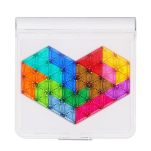 Tangram-Puzzle, Musterpuzzle, Denksportaufgaben, Geometrische Blöcke, Montessori, STEM, Lernspielzeug, für (Herzförmig) von Keenso