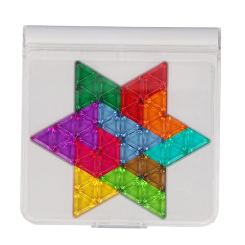 Tangram-Puzzle, Musterpuzzle, Denksportaufgaben, Geometrische Blöcke, Montessori, STEM, Lernspielzeug, für (Hexagramm) von Keenso