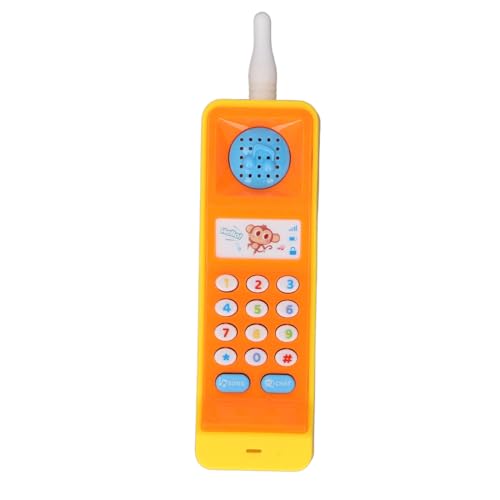 Telefonspielzeug, Musik Abspielen, Telefonform, Frühes Elektronisches Handyspielzeug für und Mädchen (ORANGE) von Keenso