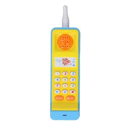 Telefonspielzeug, Musik Abspielen, Telefonform, Frühes Elektronisches Handyspielzeug für und Mädchen (Yellow) von Keenso