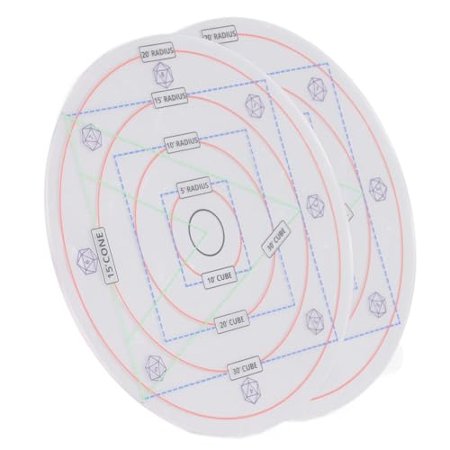 Zauber-AOE-Schadensvorlage, Acryl-DD-Bereichseffektmarker, Tabletop-RPG-Gaming-Zubehör für RPG-Spiele von Keenso