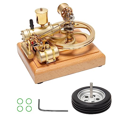 KeepDo Verbrennungsmotor Engine Modell, Motor Bausatz Single Zylinder Metall Auto Motor Modellbau Viertaktmotor Bausatz, 1.9CC Horizontal Benzinmotor Metall Engine Kit für Erwachsene von KeepDo