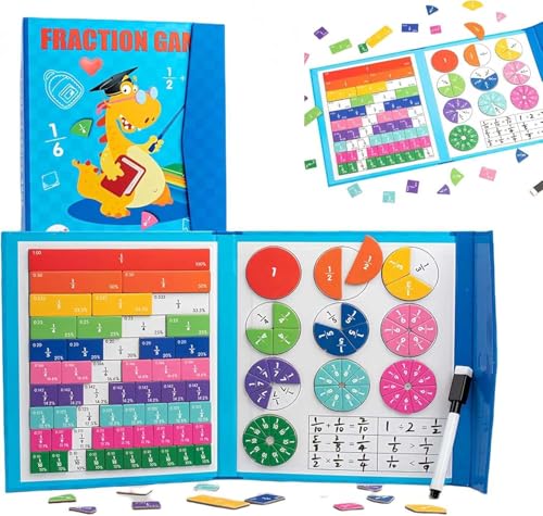 102 PCS Magnetic Fraction Demonstration Book, Humblyman Magnetic Fraction Tiles, Bruchrechnen Material Magnetisch,Magnetisches Buch-Bruchteil-Puzzle,Magnetisches Bruchbuch,Arithmetisches Lernspielzeug 102 PCS Magnetic Fraction Demonstration Book, Humblyman Magnetic Fraction Tiles, Bruchrechnen Material Magnetisch,Magnetisches Buch-Bruchteil-Puzzle,Magnetisches Bruchbuch,Arithmetisches Lernspielzeug von Keeplus