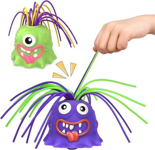 2 Stück Hair Pulling Monster Toy, Haare ziehen Sound Spielzeug, Hair Pulling Fidget Toy, Antistress Spielzeug Monster, Hair Pulling Fidget Screaming Monster Toys, Anti Stress Spielzeug für Kinder (C) von Keeplus