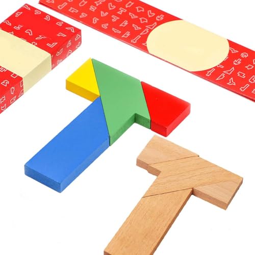 2Set Wooden T-Shaped Educational Puzzle Toy, Holz T-Form Puzzle Für Geometrisches Denkspiel, Geometrisches Rätsel Board Montessori Mehrere Form Puzzles Knopf Holz Puzzles Board, Montessori Spielzeug 2Set Wooden T-Shaped Educational Puzzle Toy, Holz T-Form Puzzle Für Geometrisches Denkspiel, Geometrisches Rätsel Board Montessori Mehrere Form Puzzles Knopf Holz Puzzles Board, Montessori Spielzeug von Keeplus