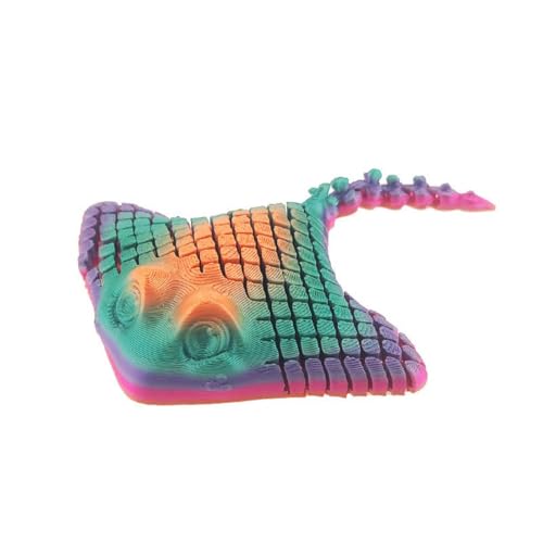 3D Printed Manta Ray Fidget Toy, 3D gedrucktes Manta Ray Fidget Spielzeug, Manta Ray Fidget Spielzeug, mehrfarbiges 3D gedrucktes Gelenk, sensorisches Spielzeug, Manta-Rachen-Zappelspielzeug von Keeplus