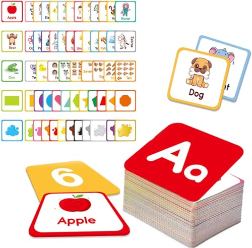 60PCS Alphabet Flash Cards Learn Letter Flash Cards, Lernspiel ABC Montessori Lernkarten Kinder, Lernkarten Montessori Spielzeug Lesen Lernen, Lernkarten Vokabelfreund für Kinder Vorschulkinder (A, A) von Keeplus