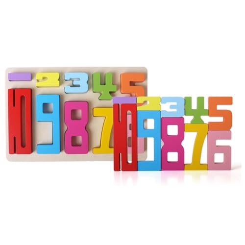 Children's Digital Building Blocks, Digitale Bausteine für Kinder, Zahlenbausteine, Holz Zahlenblock Spielzeug Set für Kinder, Montessori Zahlen, Number Blocks Zahlen zum Stapeln und Rechnen (A) von Keeplus