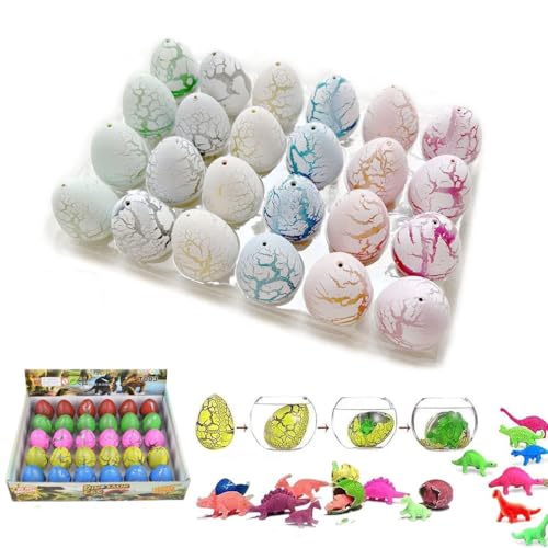 Easter Magic Hatching Growing Dinosaur Eggs, Dinosaur Eggs That Hatch In Water, Dinosaurier-Eier, die Spielzeug ausbrüten Züchte Dinosaurier-Eier, Dinosaurier Eier Spielzeug für Kinder (12Stk-Weiß) von Keeplus