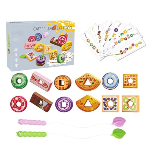 Fruit Stringing Game, Fruchtkettenspiel, Obst Design Schnürung Perlen, Pädagogische Faden Spielzeug, Montessori Spielzeug, Fruit Stringing Game, Vorschulaktivitäten, Spielzeug für Kleinkinder (B) von Keeplus