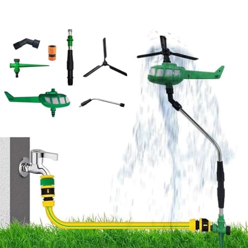 Helicopter Lawn Water Sprinkler, Helicopter Garden Sprinkler, 360° Rotating Helicopter Sprinkler, Wasserspielzeug Kinder Sprinkler Kinder, Sommer Wassersprinkler Spielzeug für Jungen Mädchen von Keeplus