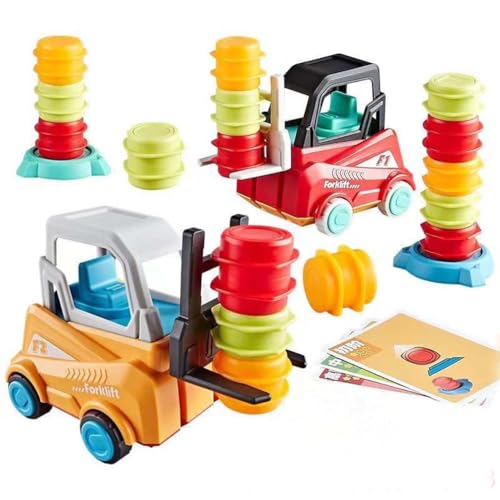 Keeplus Forklift Transport Game, Forklift Toy, Engineer Forklift Frenzy Transport Game, Gabelstapler Transport Spiel, Kinder Gabelstapler-Raserei Spiel, Engineering Truck Gabelstapler Spielzeug (A) von Keeplus