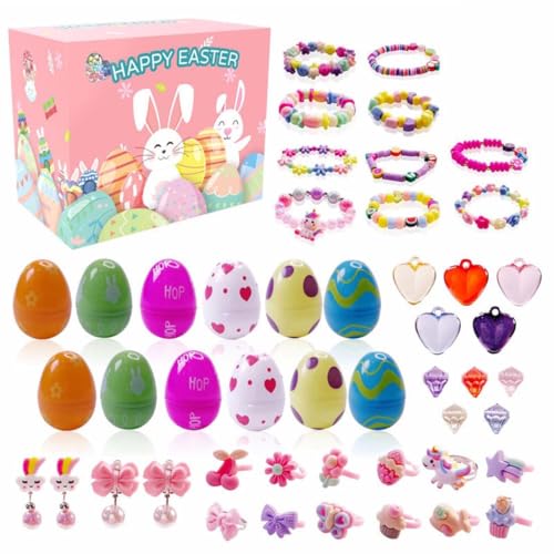 Keeplus Prefilled Easter Eggs with Toys, Gefüllte Ostereier mit Spielzeugautos, Anti Stress Bälle Kaninchen,gefüllte Ostereier,Ostereier Stressball, Ostergeschenke Kinder für Klassenzimmer, Party (D) von Keeplus