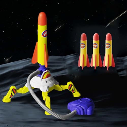 Keeplus Rocket Launch Toys, Raketenspielzeug, Rakete Outdoor Spielzeug, Druckluftrakete Garten Spielzeug Spiele Kinderspielzeug Schaumstoff, Raketen Spielzeug, Outdoor Spielzeug für Kinder (A-1Set) von Keeplus