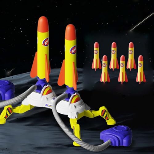 Keeplus Rocket Launch Toys, Raketenspielzeug, Rakete Outdoor Spielzeug, Druckluftrakete Garten Spielzeug Spiele Kinderspielzeug Schaumstoff, Raketen Spielzeug, Outdoor Spielzeug für Kinder (A-2Set) von Keeplus