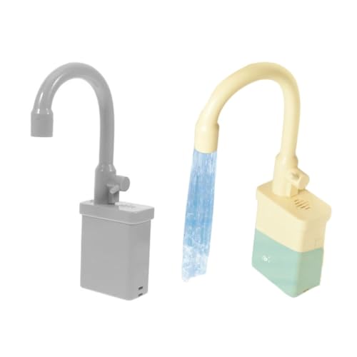 Kitchen Sink Faucet Kids Toy, Küchenspielzeugset mit funktionierendem Wasserhahn,Spülbecken-Spielzeug-Set, Kinderwaschbecken Spielzeug, Spielzeugzubehör für die Spielküche,Wasserspielzeug (2PCS) von Keeplus