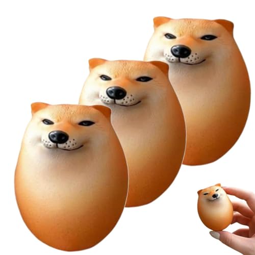 Shibako Dog Squishy Egg, Shibako Dog Egg, Shibako Squishy Egg Prank Toys, Squishy Spielzeug, Mini Stressbälle Spielzeug,Fidget Stress Ball,Lustig Squishy Squeeze Antistress Spielzeug für Kinder (3PCS) von Keeplus