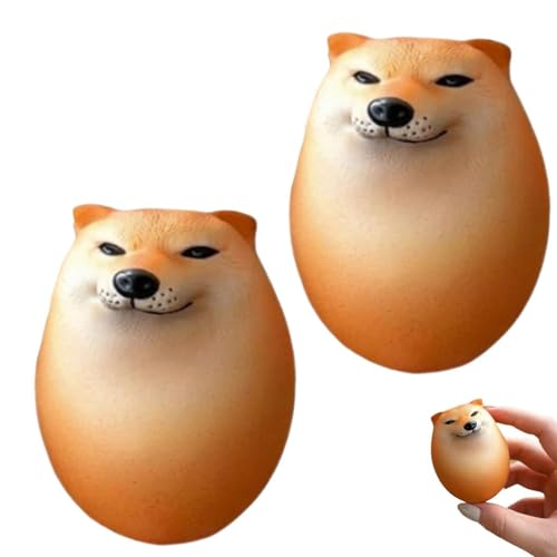 Shibako Dog Squishy Egg, Shibako Dog Egg, Shibako Squishy Egg Prank Toys, Squishy Spielzeug, Mini Stressbälle Spielzeug,Fidget Stress Ball,Lustig Squishy Squeeze Antistress Spielzeug für Kinder (2PCS) von Keeplus