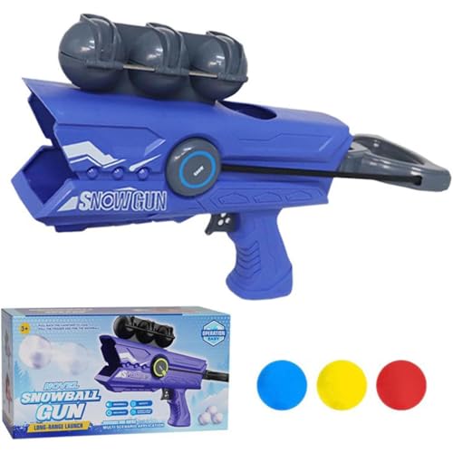 Snowball Gun Snow Launcher, Snowball Maker,Snowball Shooter, Schneeball Kanone Spielzeug,Schneeballpistole,Schneeball Blaster, Schneeball Kämpfe Spielzeug, Outdoor-Schneeballpistole Spielzeug (Blau) von Keeplus