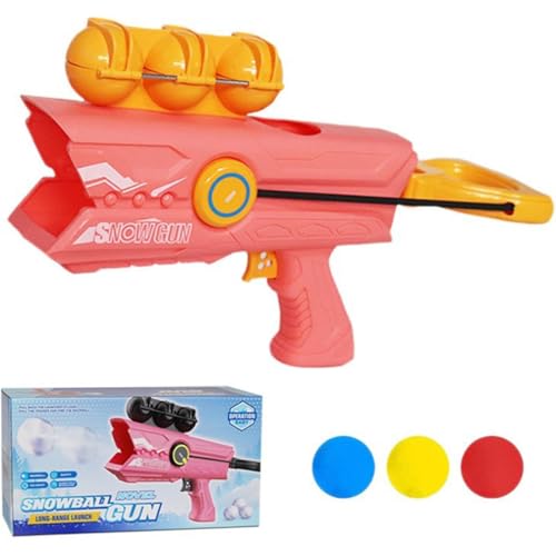 Snowball Gun Snow Launcher, Snowball Maker,Snowball Shooter, Schneeball Kanone Spielzeug,Schneeballpistole,Schneeball Blaster, Schneeball Kämpfe Spielzeug, Outdoor-Schneeballpistole Spielzeug (Rosa) von Keeplus