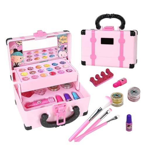 Waschbares Make-up-Schönheitsset für Kinder, Kinderschminke Set Mädchen Kinder Make Up Set, Waschbar Kinderschminke Set Mädchen, Prinzessin Weihnachts Geburtstags Geschenke für Mädchen (C) von Keeplus