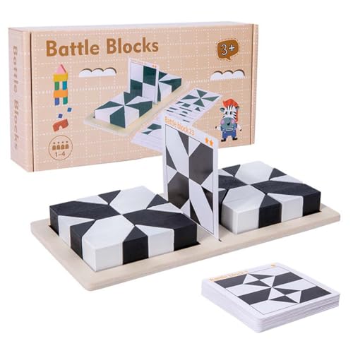 Wooden Hidden Block Puzzle, Hölzernes verstecktes Blockpuzzle, Montessori Geometrische Form Puzzles Bauklötze hölzerne 3D-Puzzle Kinder pädagogische logisches Denken Training Spiel Für Kinder (B) von Keeplus