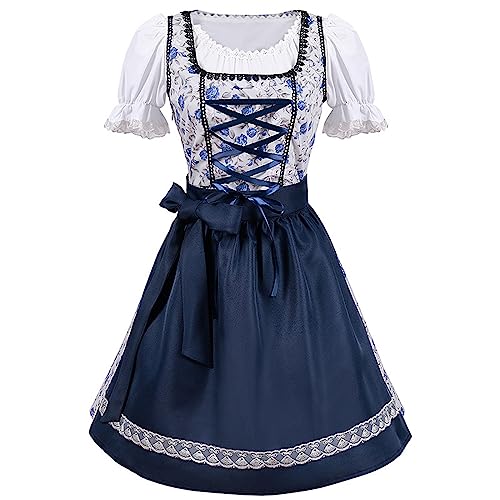 Keerlonno Tiroler Kleid Damen, Cosplay Kostüme Party Oktoberfest und Kleidung Traditionelles Bayerisches Kleid besondere Anlässe Karneval Und Kleid, Oktoberfestkleid Damen von Keerlonno