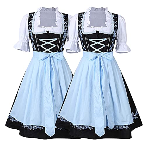 Keerlonno Tiroler Kleider für Damen, Tiroler Kleid Karneval Cosplay Kostüme Karneval und Kleid für Damen Traditionelles Dirndl Kostüm Anlässe von Keerlonno