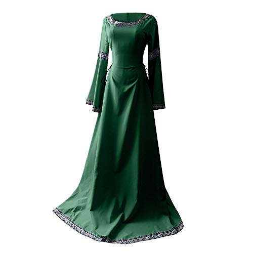 Mittelalterliches Kostüm für Damen, Mittelalter Kleid für Damen, schlankes Kleid mit Rundhalsausschnitt, langärmelig, Mittelalterlich, klassisch, Renaissance, Gothic, Kostüme, Mittelalterliche von Keerlonno