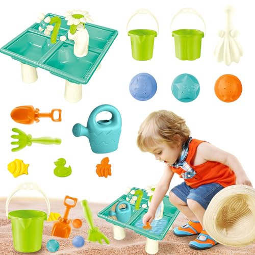 13 Stück Sandspielzeug Set,Sommer Sandkasten Spielzeug Sandspielzeug,Sand und Wasserspieltisch Spielzeug für Kinder mit Eimer Schaufel Sandformen Gießkanne ,für Kinder Jungen Mädchen 3-8Jahre alt (03) von Keho Keho Kehongdun