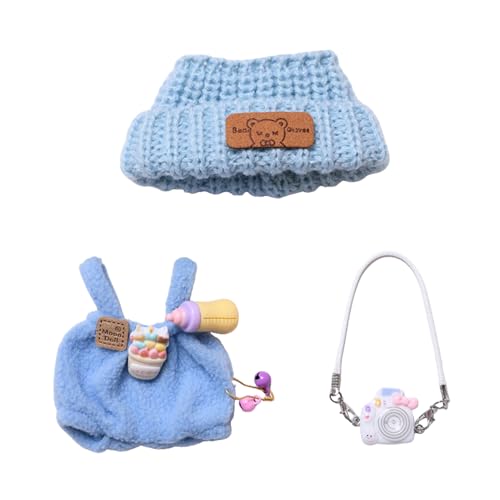 Passende Kleidung für die Plüsch Toy,Mini Plüsch Puppen Kleidung Outfit nur Bekleidungs Zubehör mit Wollmütze Kleid Kamera und Glockenanhänger für 17cm Plüsch,Puppen Zubehör für Kinder Geschenke (02) Passende Kleidung für die Plüsch Toy,Mini Plüsch Puppen Kleidung Outfit nur Bekleidungs Zubehör mit Wollmütze Kleid Kamera und Glockenanhänger für 17cm Plüsch,Puppen Zubehör für Kinder Geschenke (02) von Keho Keho Kehongdun
