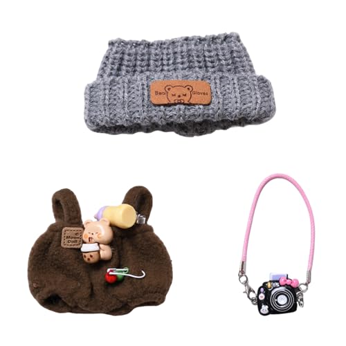 Passende Kleidung für die Plüsch Toy,Mini Plüsch Puppen Kleidung Outfit nur Bekleidungs Zubehör mit Wollmütze Kleid Kamera und Glockenanhänger für 17cm Plüsch,Puppen Zubehör für Kinder Geschenke (03) Passende Kleidung für die Plüsch Toy,Mini Plüsch Puppen Kleidung Outfit nur Bekleidungs Zubehör mit Wollmütze Kleid Kamera und Glockenanhänger für 17cm Plüsch,Puppen Zubehör für Kinder Geschenke (03) von Keho Keho Kehongdun