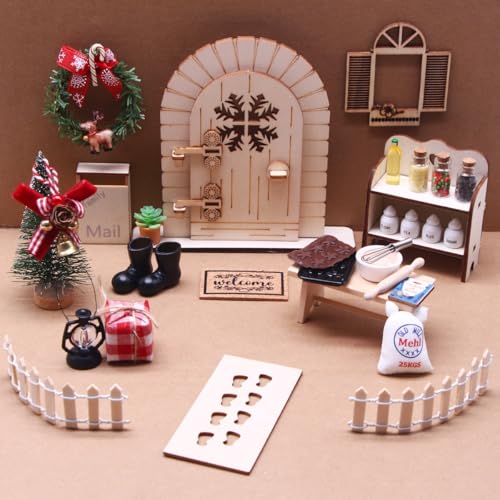 Weihnachten Miniatur Puppenhaus,30 Stück Wichteltür Zubehör Weihnachten Set mit Schneeflocke Tür Weihnachtsbaum und Andere Zubehör,Werkzeug Weihnachten Wichtelzubehör für Wichteltür Puppenhaus (04) Weihnachten Miniatur Puppenhaus,30 Stück Wichteltür Zubehör Weihnachten Set mit Schneeflocke Tür Weihnachtsbaum und Andere Zubehör,Werkzeug Weihnachten Wichtelzubehör für Wichteltür Puppenhaus (04) von Keho Keho Kehongdun