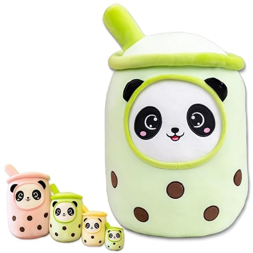 Bubble Tea PlüSch, Stofftier Boba Kuscheltiere, Boba PlüSch Kissen Weiches Panda Boba PlüSchtier Geschenke füR Kinder(Grün,35cm) von Kekeso