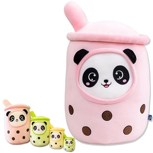 Bubble Tea PlüSch, Stofftier Boba Kuscheltiere, Boba PlüSch Kissen Weiches Panda Boba PlüSchtier Geschenke füR Kinder(Rosa,35cm) von Kekeso