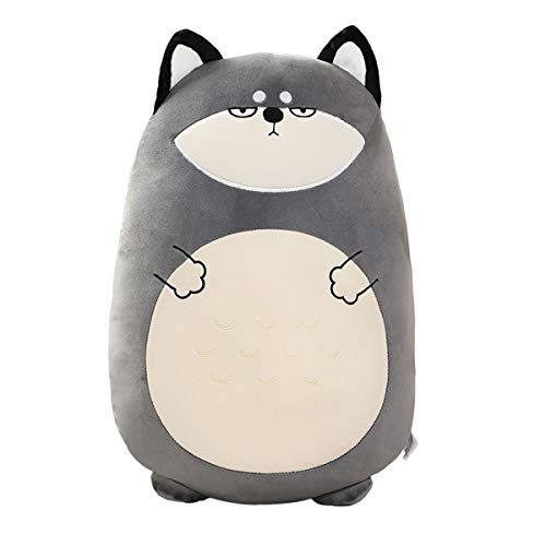 Dinosaurier-Plüsch-Umarmungskissen Niedliches Stofftier Plüschtier Dekokissen Weiches Cartoon-Plüsch-Schlafkissen für Kinder (Husky, 45cm/17.71in) von Kekeso